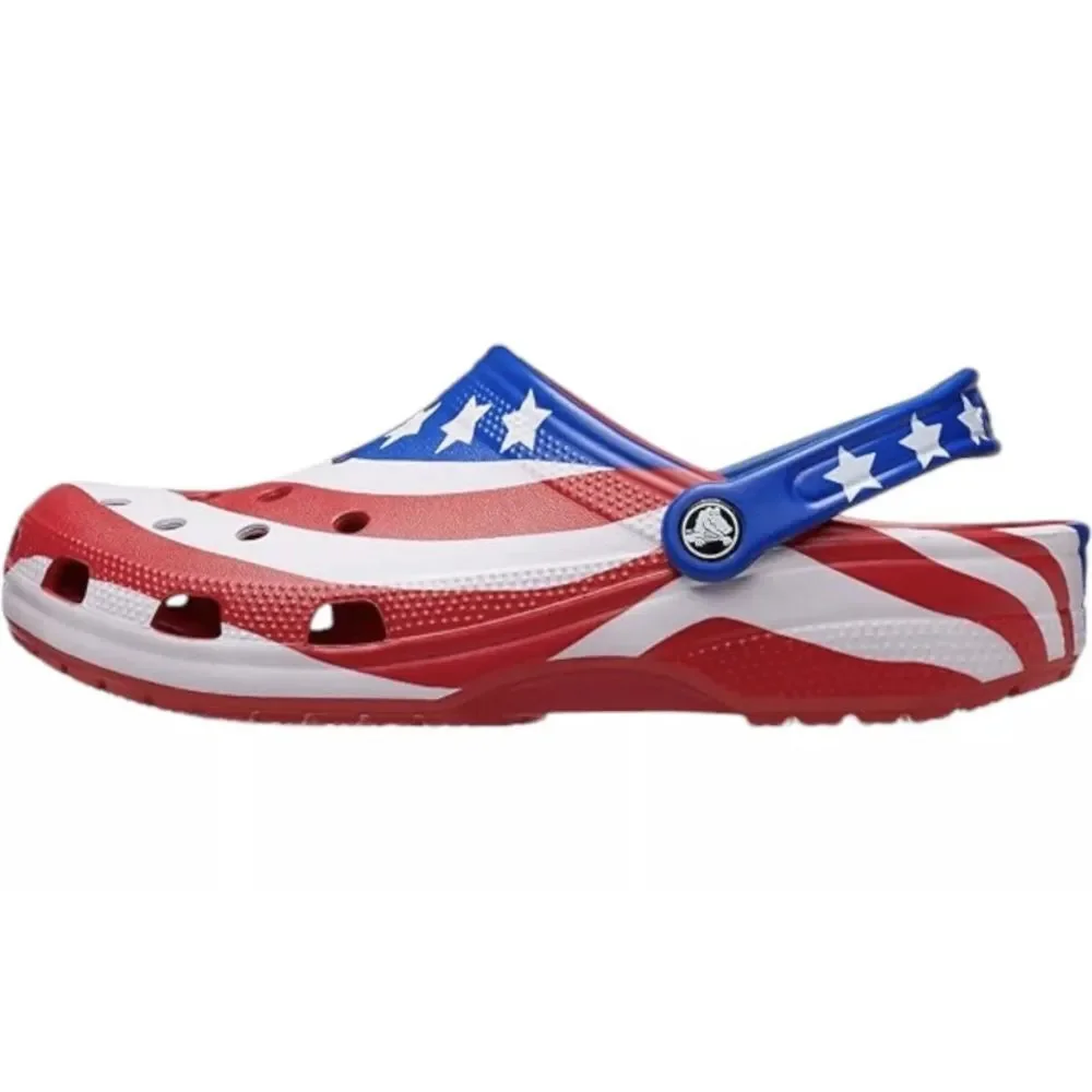 NEW Crocs Classic American Flag Clogs Men’s 9 Women's 11 Team USA Patriotic